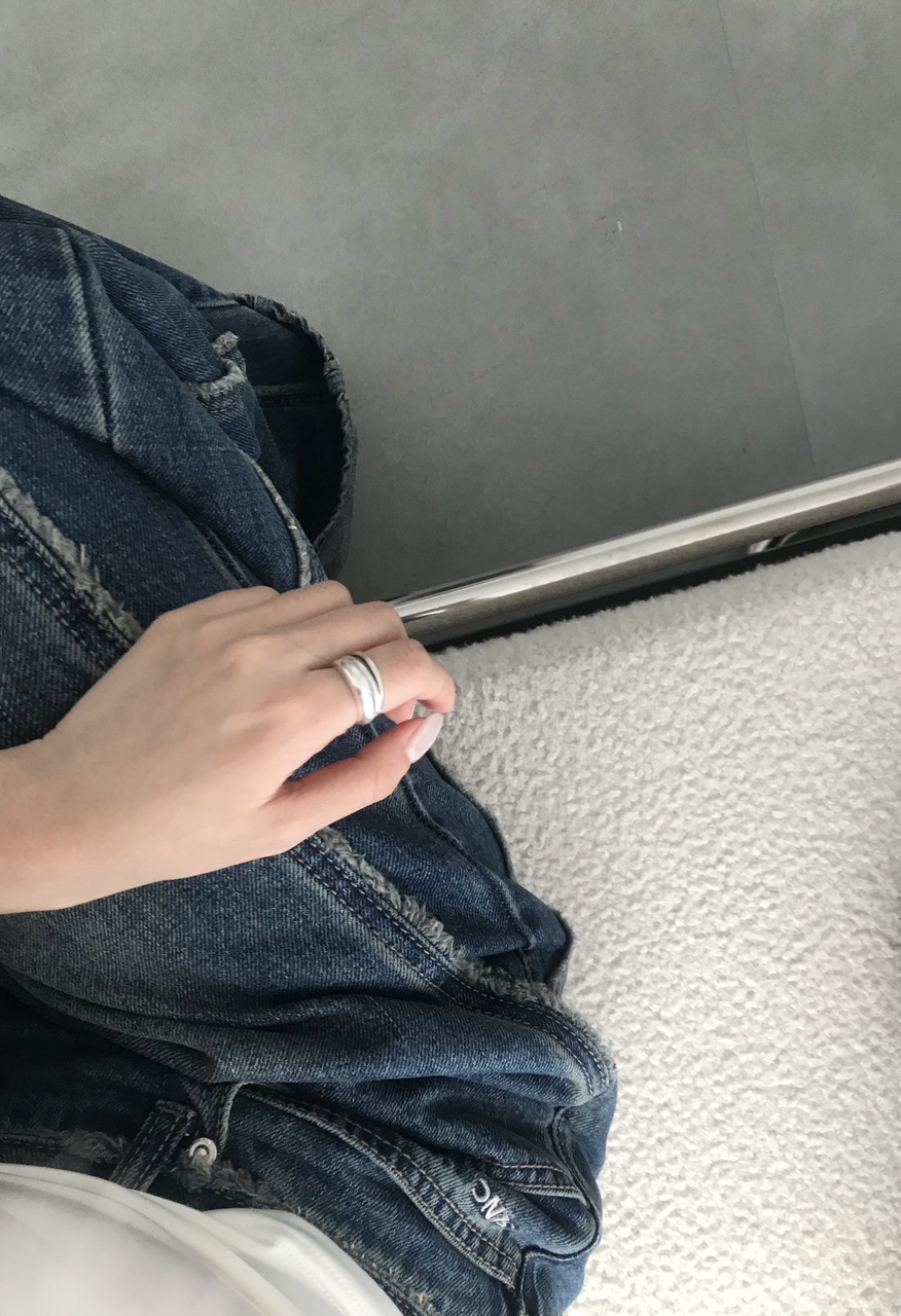 Two line open ring 01 • 925silver
