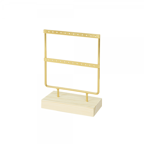 신주 원목받침 2단 24구 귀걸이 진열대 소 15x7x21