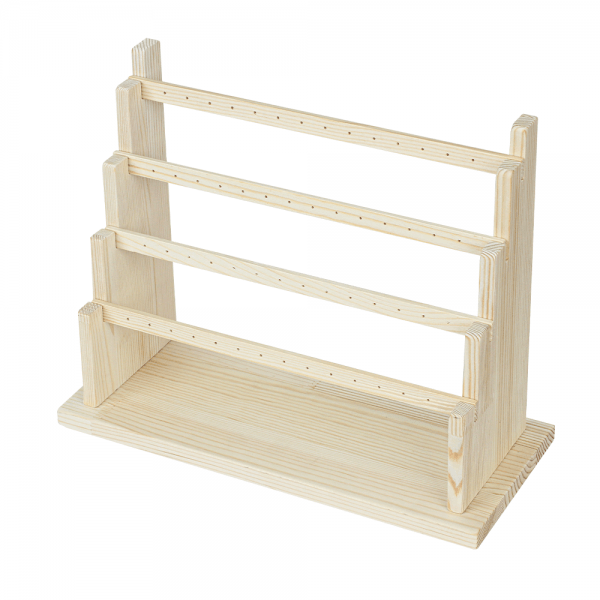 원목 4단 계단식 귀걸이 피어싱 진열대 거치대 34x15x27