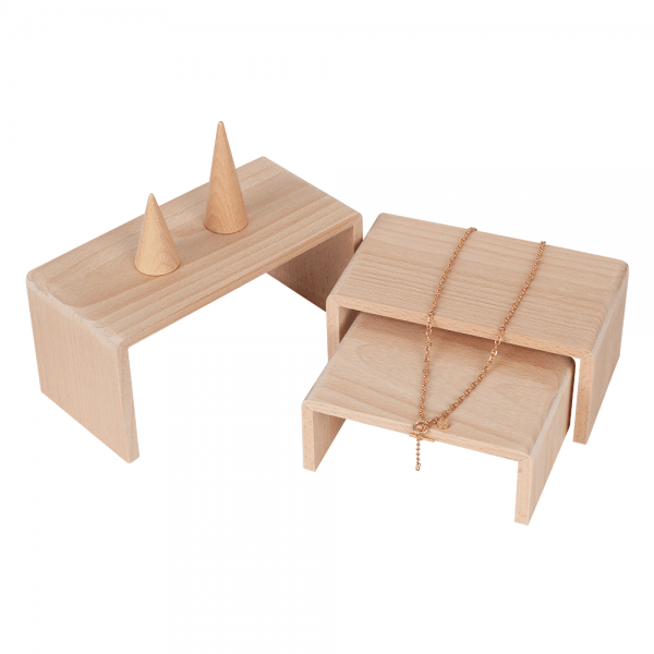원목 ㄷ자 조절 3단 다용도 진열대 거치대 21x10x10