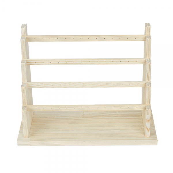 원목 4단 계단식 귀걸이 피어싱 진열대 거치대 34x15x27