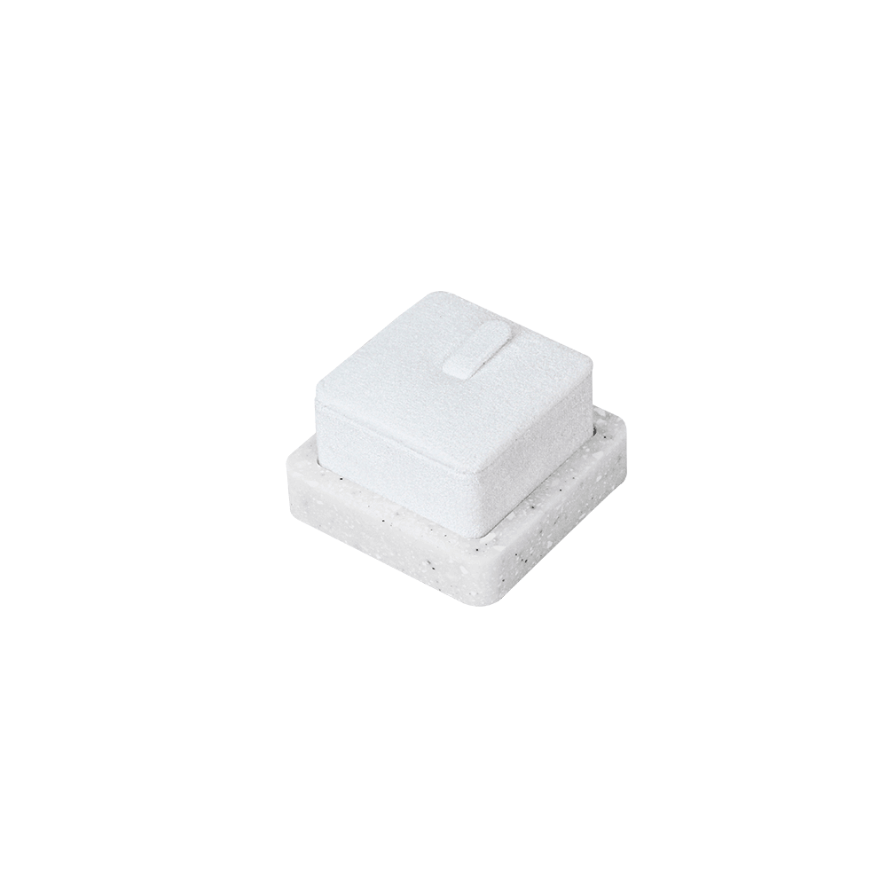 대리석 사각 1구 반지 진열대 화이트 5x5x3.5
