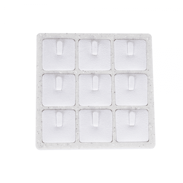 대리석 1/9 사각 반지 진열대 화이트 15x15x2