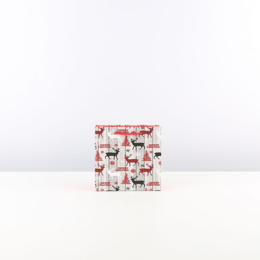 펄 루돌프 쇼핑백 소 15x6x14.5 10장 크리스마스