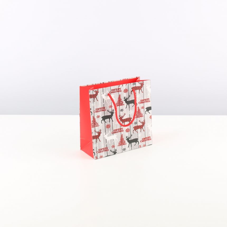 펄 루돌프 쇼핑백 소 15x6x14.5 10장 크리스마스