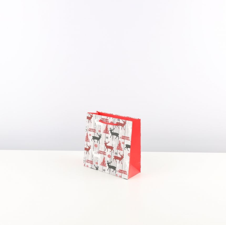 펄 루돌프 쇼핑백 소 15x6x14.5 10장 크리스마스