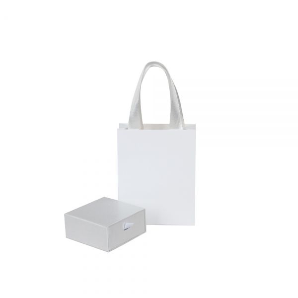 고급 백색 쇼핑백 구김방지끈 12x6x15 10장