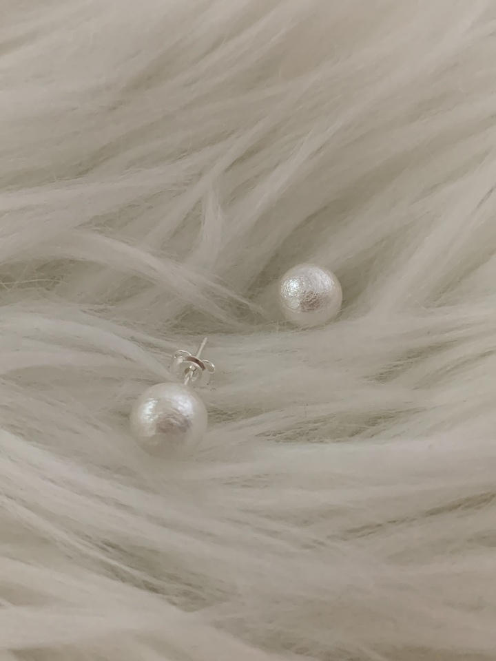 925silver • cotton earring