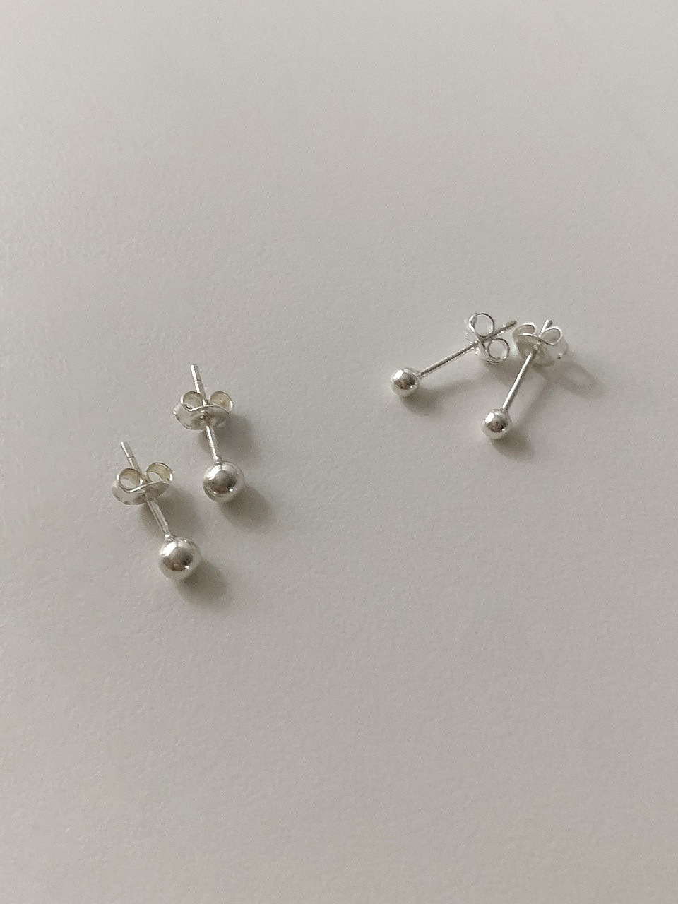 Silver ball earring • 925silver