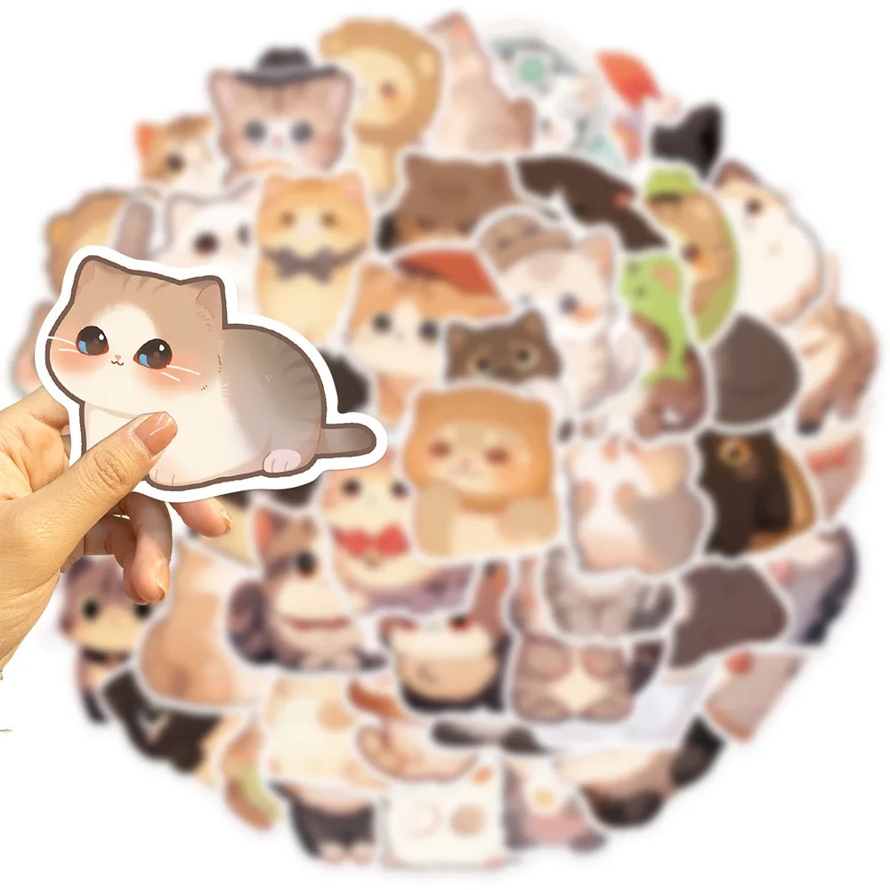 토실 고양이 데코 스티커 모음전 노트북 방수 캐리어 폰꾸미기 (다꾸 인스 씰스 리무버블)