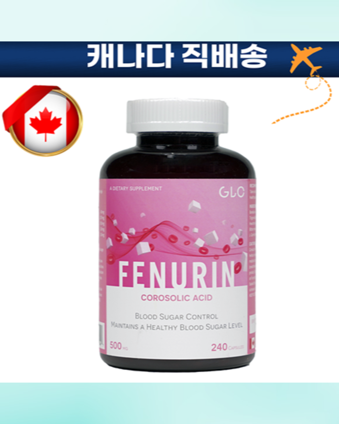 캐나다 페누린 (500mg x 240캡슐 x 1병) 혈당 관리에 효과가 큰 ALL IN ONE 제품