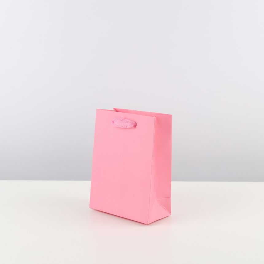 인기 핑크 쇼핑백 12x6x16cm 10장