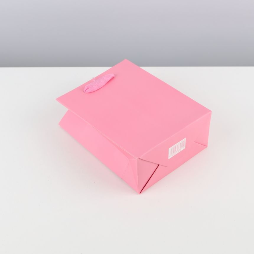 인기 핑크 쇼핑백 12x6x16cm 10장