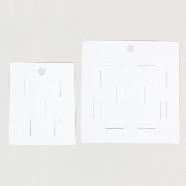 사각 지비츠 5구 악세사리 택 화이트 7x9cm 100장