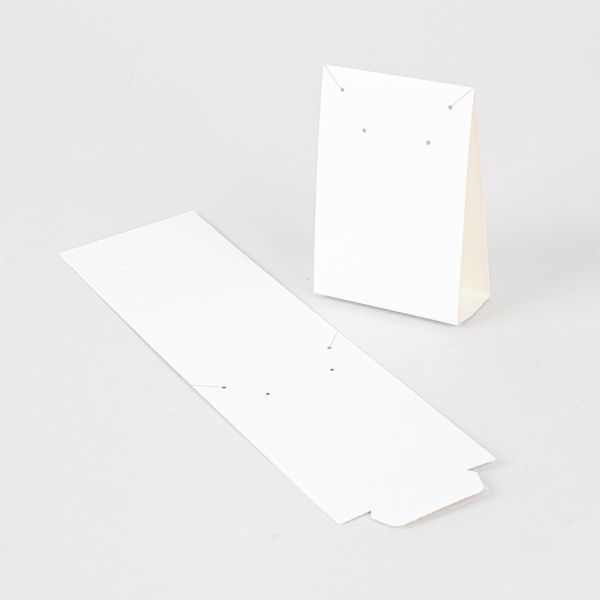 접이식 스탠드 목걸이 귀걸이 세트 악세사리 택 화이트 5.5x21cm 100장