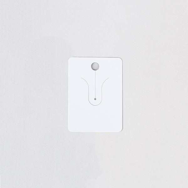 사각 무지 피어싱 악세사리 택 화이트 4x5.5cm 100장