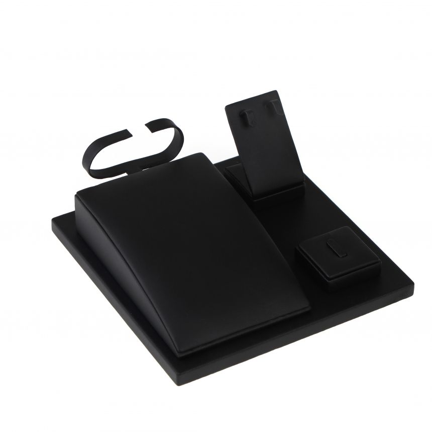 인조가죽 자석판 팔찌 세트 진열대 B형 블랙 17x17x8cm