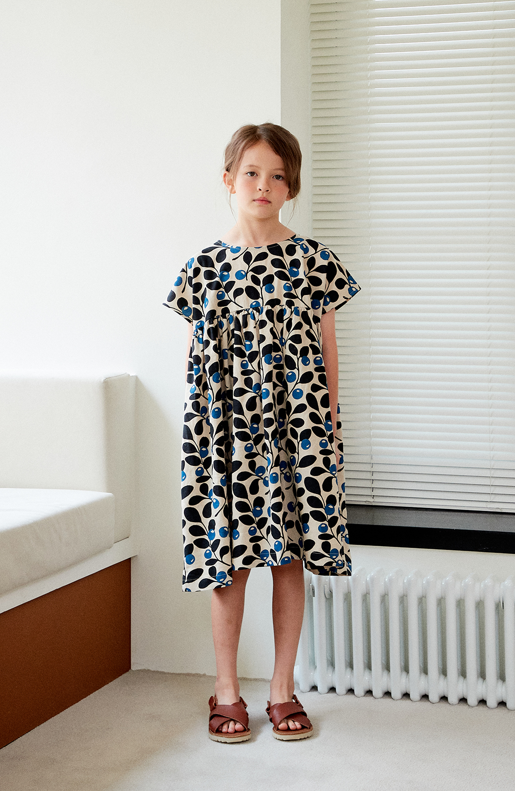 BERRY LINEN WIDE DRESS