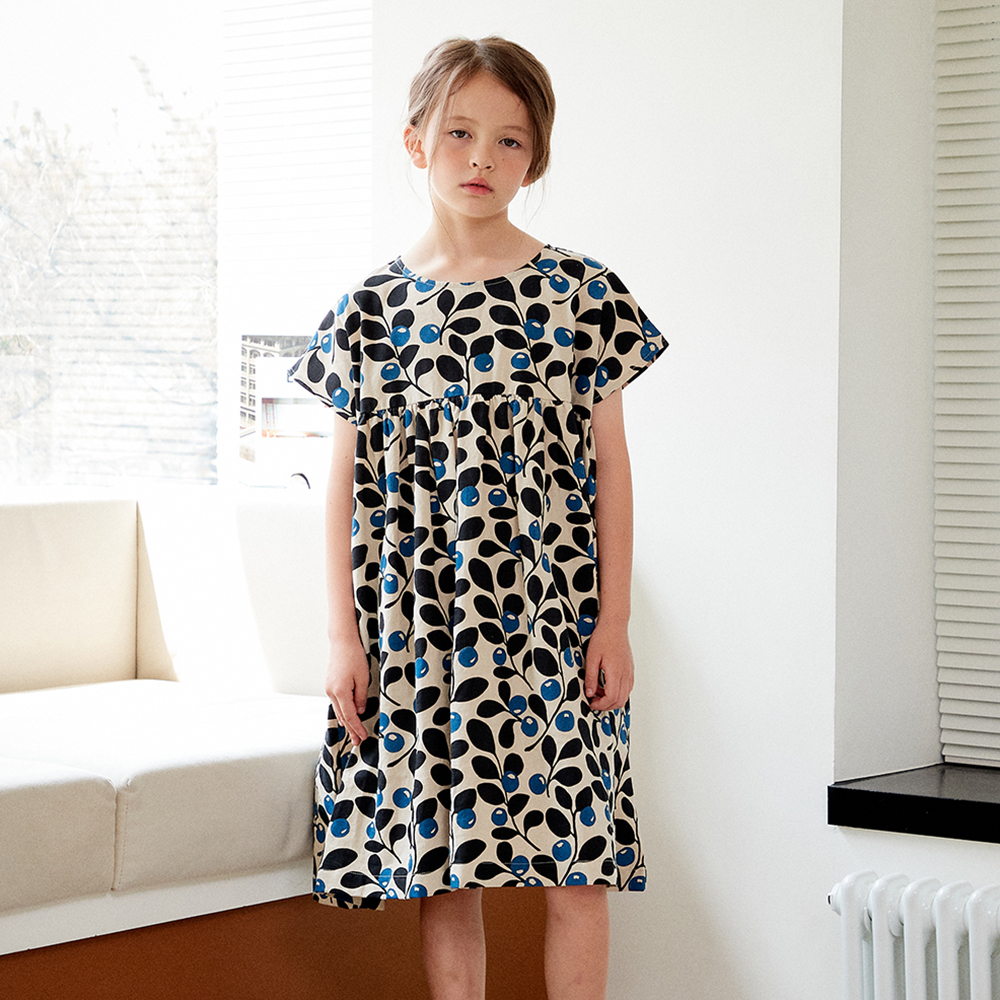 BERRY LINEN WIDE DRESS