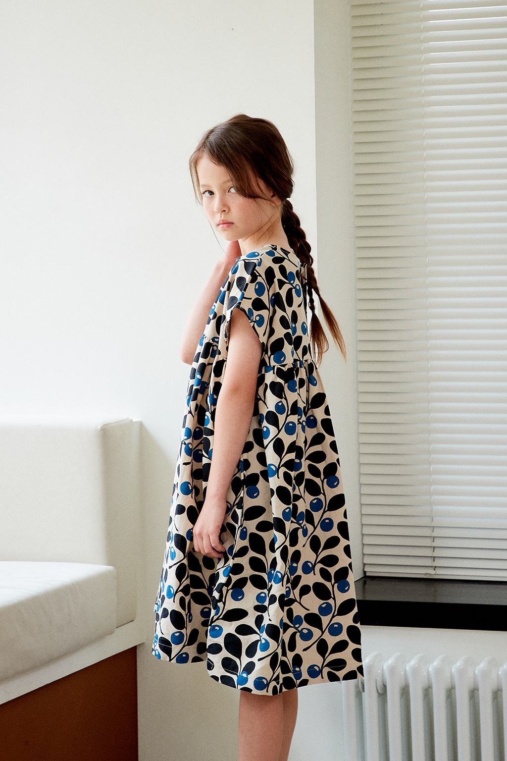 BERRY LINEN WIDE DRESS