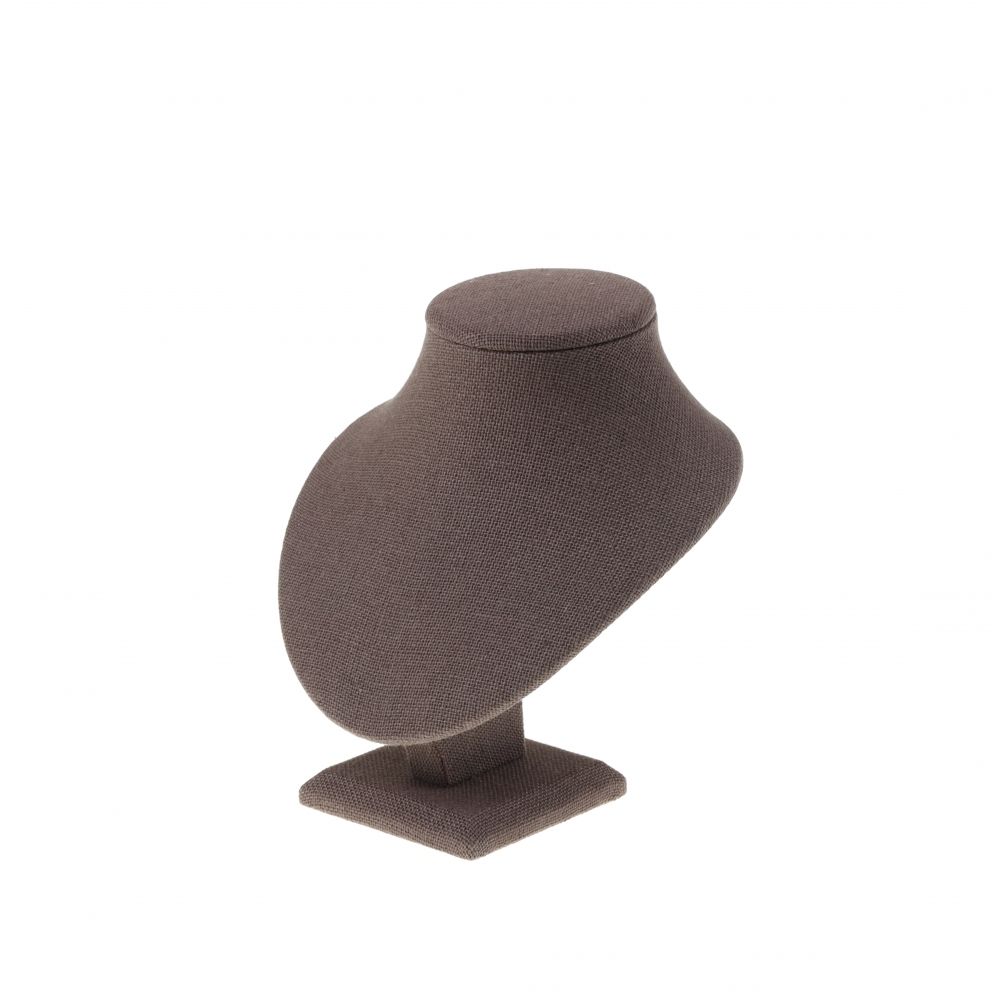 린넨 사각 목받침 목걸이 마네킹 진열대 브라운 13.5x11x14
