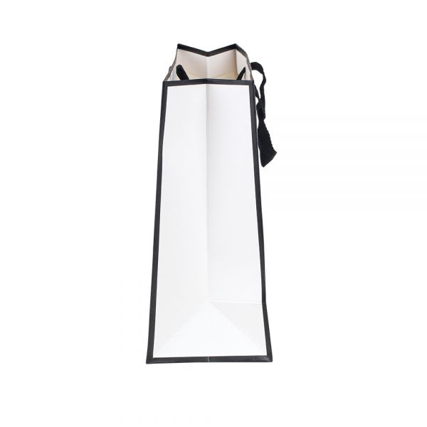 블랙라인 화이트 가로형 고급 쇼핑백 32x11.5x26cm 10장