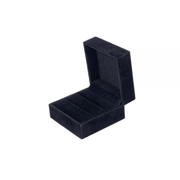 벨벳 타니 커플반지 주얼리 케이스 블랙 7x7x4.5cm 10개
