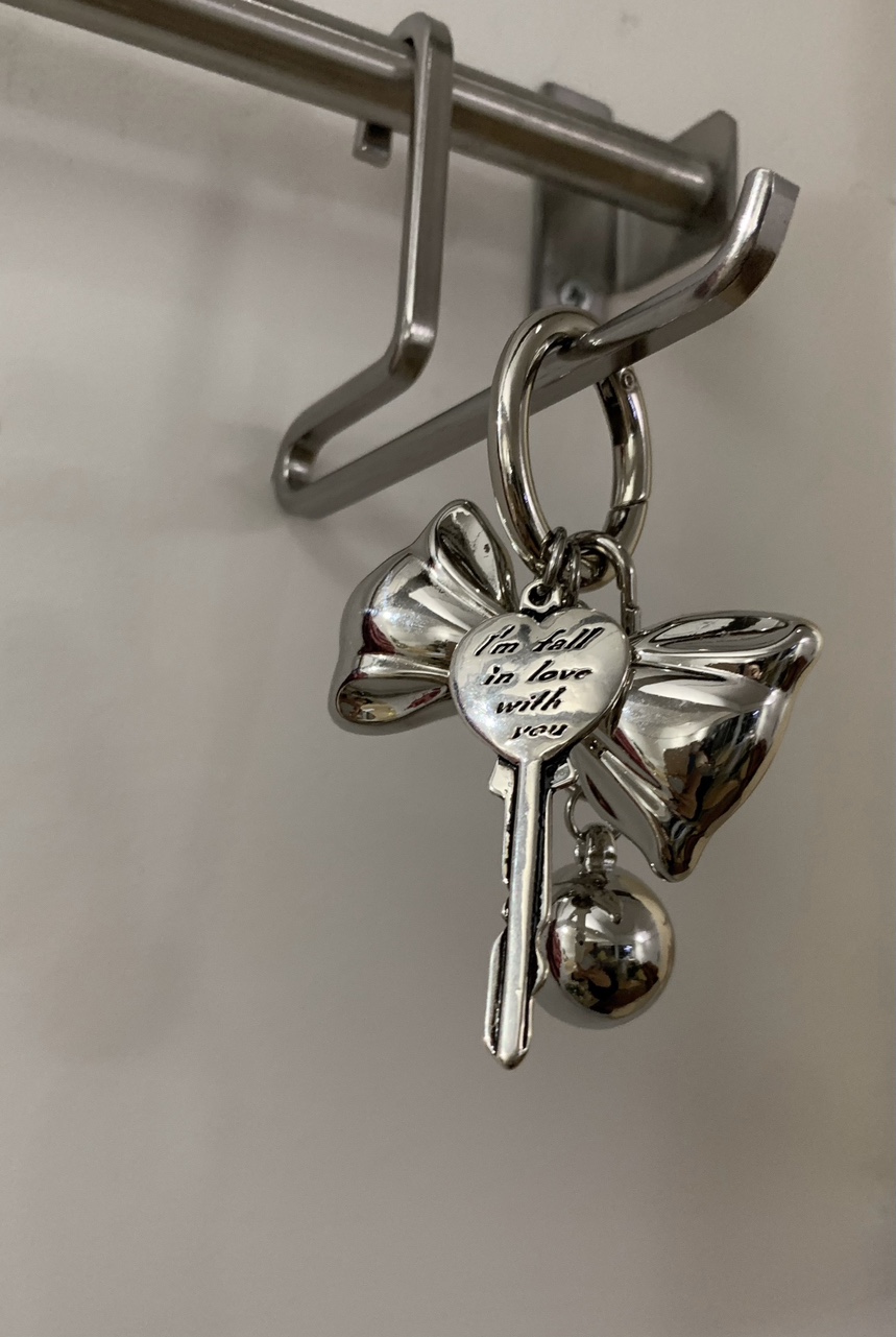 Silver ball keyring