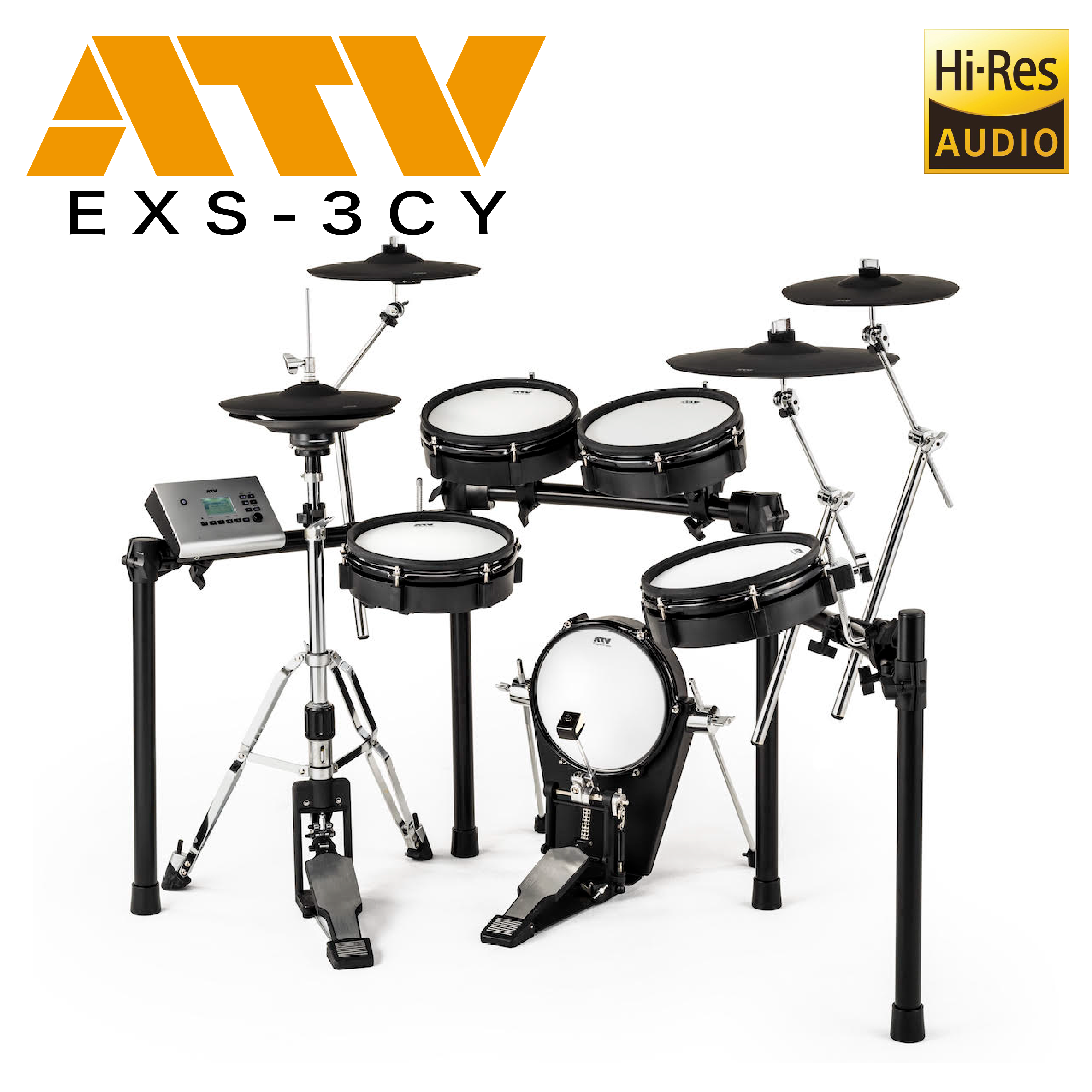 [예약구매] ATV 전자드럼 중급형 하이레졸루션 전자드럼세트 EXS-3CY