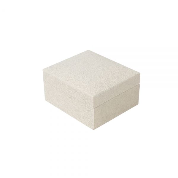 벨벳 타니 귀걸이 목걸이 겸용 주얼리 케이스 아이보리 9x8x4.5cm 10개