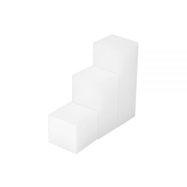 아크릴 사각 블럭 다용도 진열대 유백색 소 4x3.5x4cm