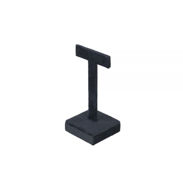 뉴 벨벳 일자 T형 귀걸이 진열대 블랙 소 5x4.5x10.5cm