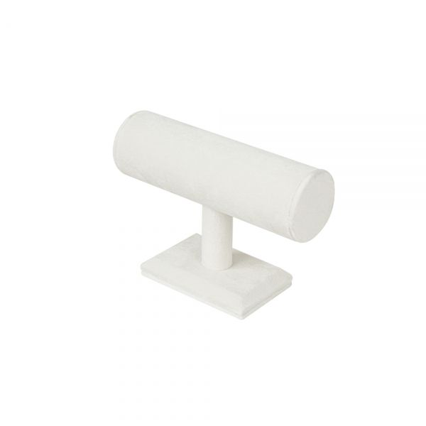 뉴 벨벳 T자 팔찌 진열대 아이보리 소 16x6.5x11cm
