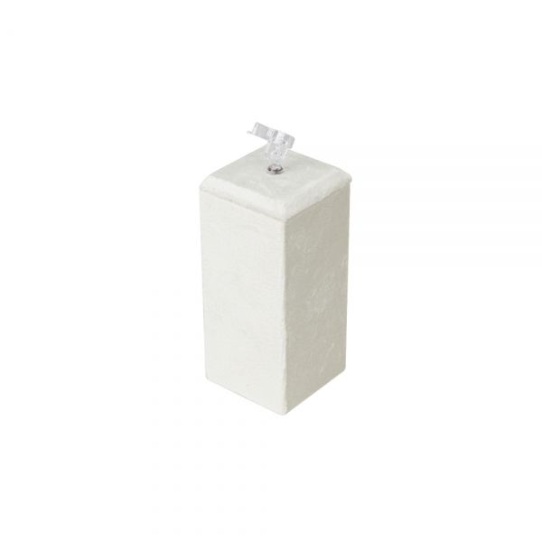 뉴 벨벳 사각 조절 반지 진열대 아이보리 대 4.5x4.5x12.5cm