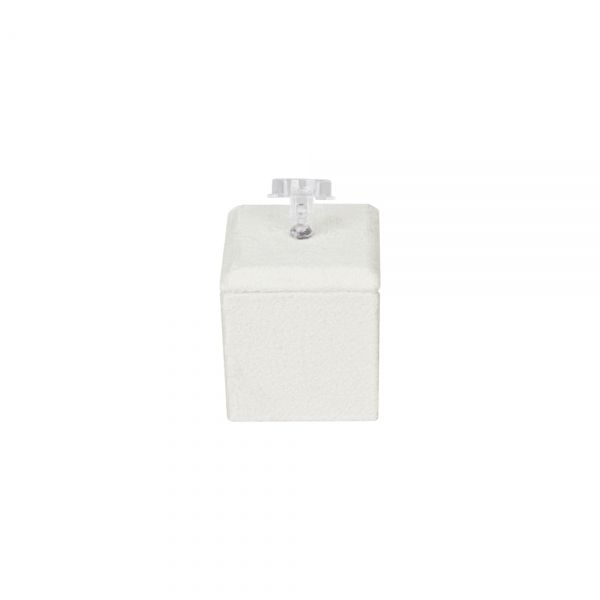 뉴 벨벳 사각 조절 반지 진열대 아이보리 소 4.5x4.5x7.5cm