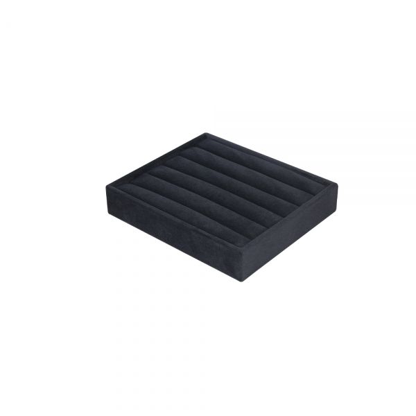 뉴 벨벳 5줄 반지 진열대 블랙 14.5x12.5x2.5cm