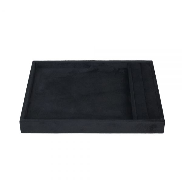 뉴 벨벳 서비스판 반지 다용도 진열대 블랙 20x25x2.5cm