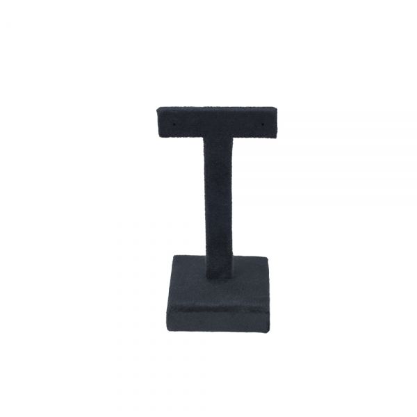 뉴 벨벳 일자 T형 귀걸이 진열대 블랙 소 5x4.5x10.5cm