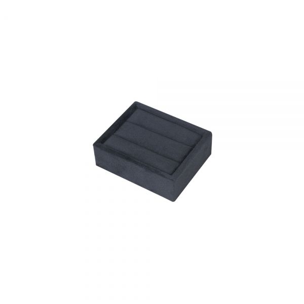 뉴 벨벳 2줄 반지 진열대 블랙 소 8x6.5x2.5cm
