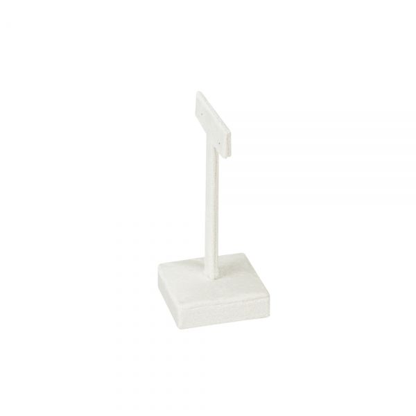 뉴 벨벳 일자 T형 귀걸이 진열대 아이보리 소 5x4.5x10.5cm