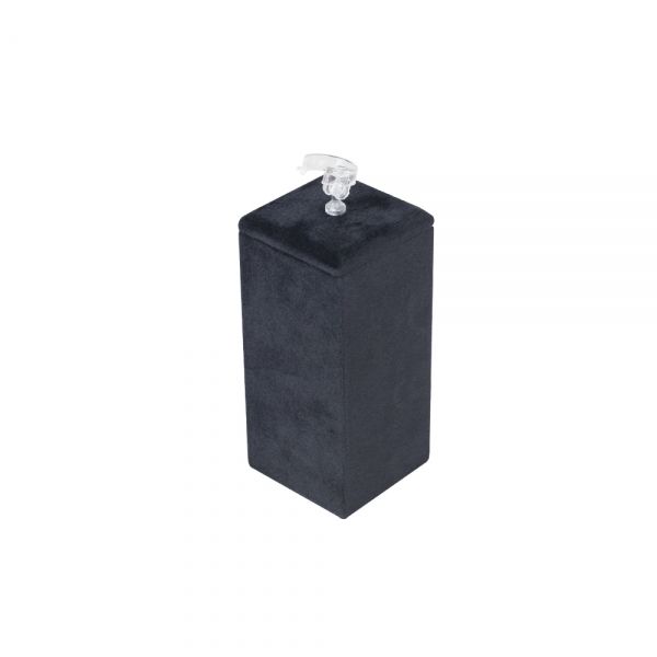 뉴 벨벳 사각 조절 반지 진열대 블랙 대 4.5x4.5x12.5cm
