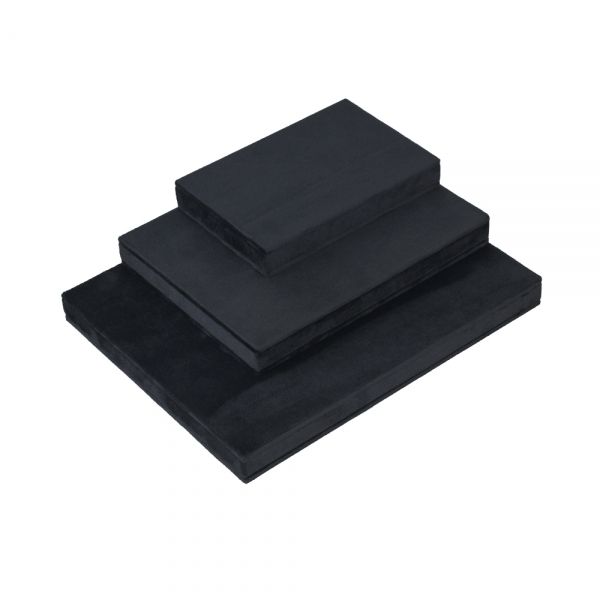 뉴 벨벳 목침 다용도 진열대 블랙 소 15x10x2cm