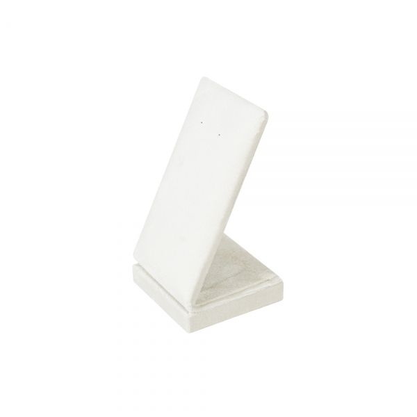 뉴 벨벳 고급 사각 L형 귀걸이 진열대 아이보리 6x5.5x10.5cm