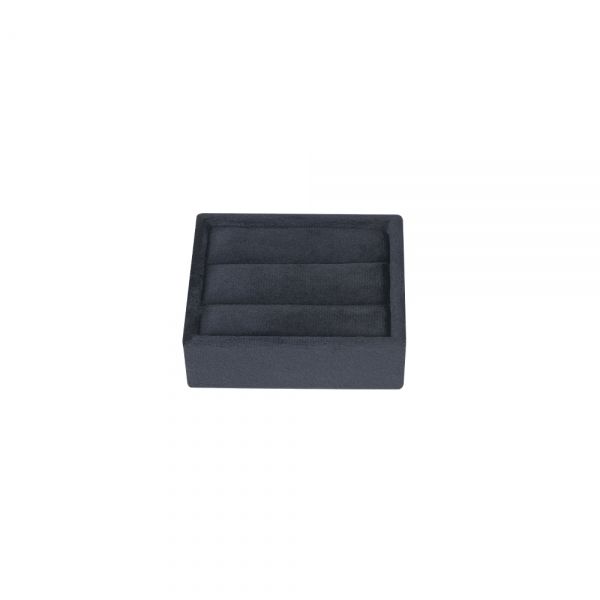 뉴 벨벳 2줄 반지 진열대 블랙 소 8x6.5x2.5cm