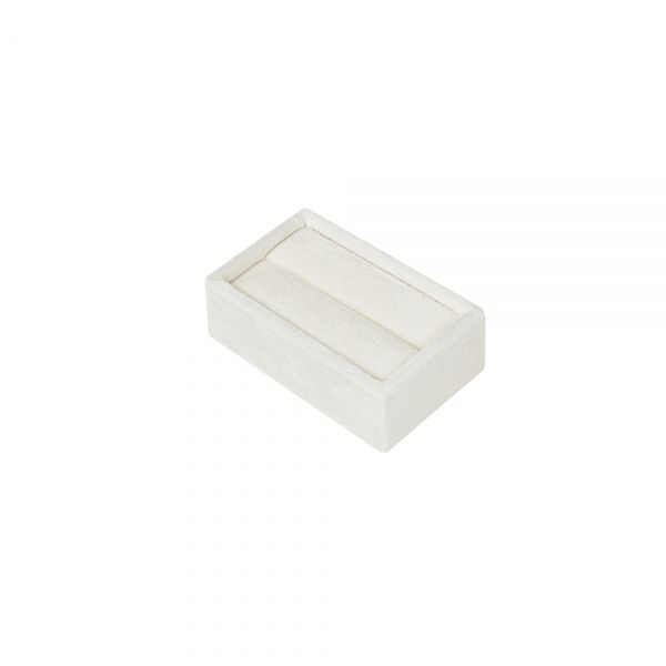 뉴 벨벳 1줄 반지 진열대 아이보리 소 8x5x2.5cm