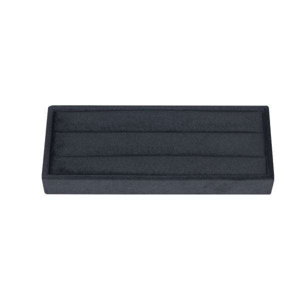 뉴 벨벳 2줄 반지 진열대 블랙 20x8x2.5cm