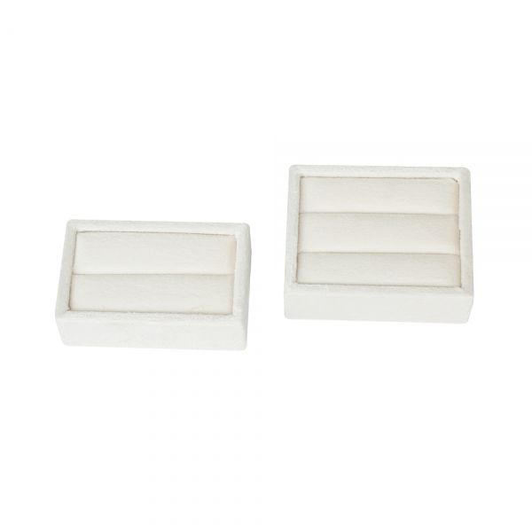 뉴 벨벳 1줄 반지 진열대 아이보리 소 8x5x2.5cm