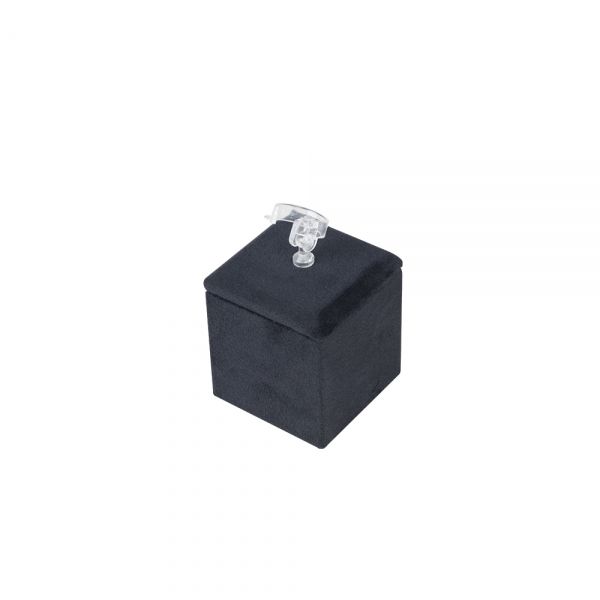 뉴 벨벳 사각 조절 반지 진열대 블랙 소 4.5x4.5x7.5cm