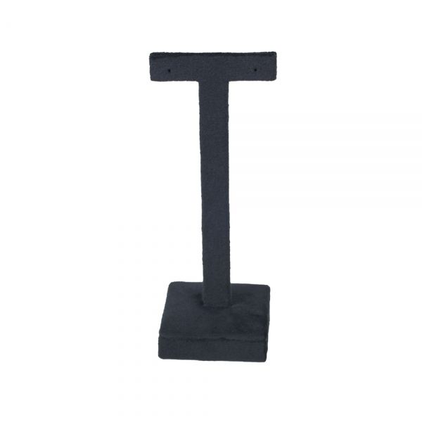 뉴 벨벳 일자 T형 귀걸이 진열대 블랙 대 5x4.5x13.5cm