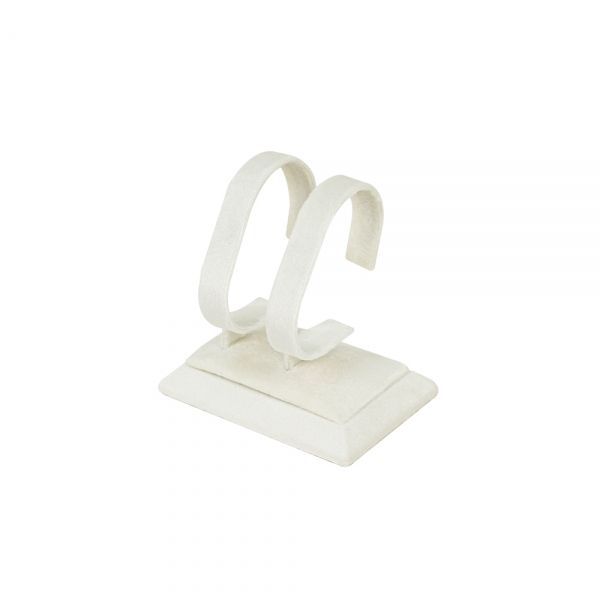 뉴 벨벳 2조 팔찌 시계 진열대 아이보리 8.5x7x9cm